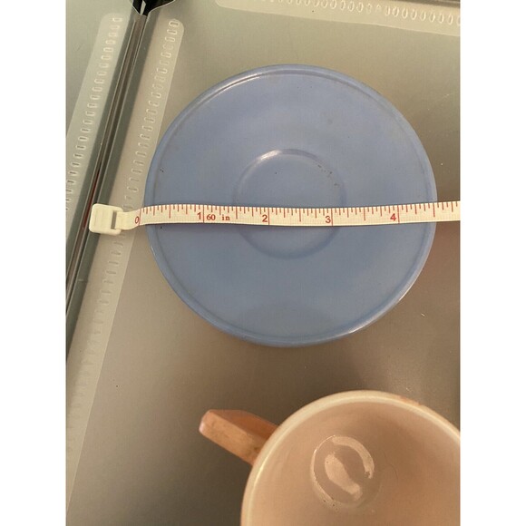 Childrens Hazel Atlas Moderntone 1950s Little Hostess 4 Pc Glass Tea Set - Picture 8 of 10